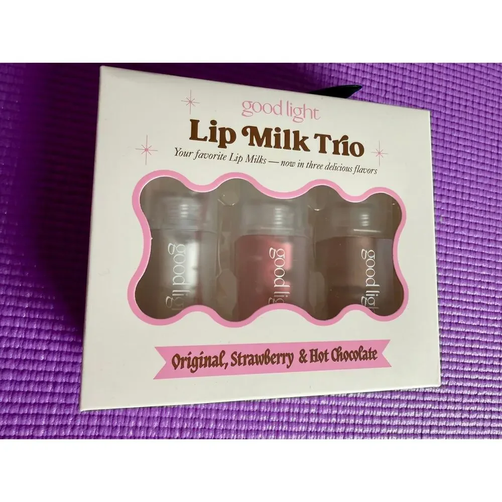 New Good Light Lip Milk Trio: Limited Edition Raspberry, Strawberry & Chocolate
